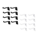 Maxbell 8x Hat Hooks for Wall Modern Baseball Cap Racks for Bedroom Household Office Black