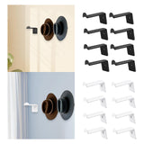 Maxbell 8x Hat Hooks for Wall Modern Baseball Cap Racks for Bedroom Household Office Black