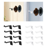 Maxbell 8x Hat Hooks for Wall Modern Baseball Cap Racks for Bedroom Household Office Black