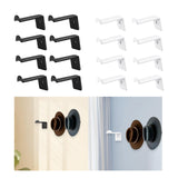 Maxbell 8x Hat Hooks for Wall Modern Baseball Cap Racks for Bedroom Household Office Black