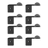 Maxbell 8x Hat Hooks for Wall Modern Baseball Cap Racks for Bedroom Household Office Black