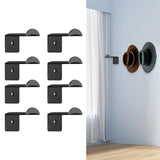 Maxbell 8x Hat Hooks for Wall Modern Baseball Cap Racks for Bedroom Household Office Black