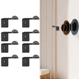 Maxbell 8x Hat Hooks for Wall Modern Baseball Cap Racks for Bedroom Household Office Black