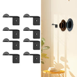 Maxbell 8x Hat Hooks for Wall Modern Baseball Cap Racks for Bedroom Household Office Black