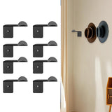 Maxbell 8x Hat Hooks for Wall Modern Baseball Cap Racks for Bedroom Household Office Black