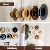 Maxbell 8x Hat Hooks for Wall Modern Baseball Cap Racks for Bedroom Household Office White