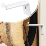 Maxbell 8x Hat Hooks for Wall Modern Baseball Cap Racks for Bedroom Household Office White