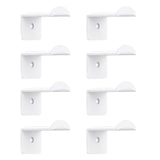 Maxbell 8x Hat Hooks for Wall Modern Baseball Cap Racks for Bedroom Household Office White