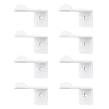Maxbell 8x Hat Hooks for Wall Modern Baseball Cap Racks for Bedroom Household Office White