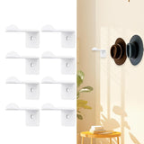 Maxbell 8x Hat Hooks for Wall Modern Baseball Cap Racks for Bedroom Household Office White