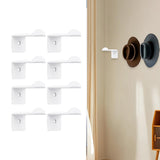 Maxbell 8x Hat Hooks for Wall Modern Baseball Cap Racks for Bedroom Household Office White