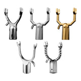 Maxbell 5Pcs Clothes Pole Forks Sturdy Aluminium Alloy Closet Pole Replacement Hooks