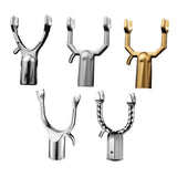 Maxbell 5Pcs Clothes Pole Forks Sturdy Aluminium Alloy Closet Pole Replacement Hooks