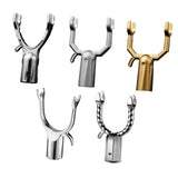 Maxbell 5Pcs Clothes Pole Forks Sturdy Aluminium Alloy Closet Pole Replacement Hooks