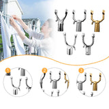Maxbell 5Pcs Clothes Pole Forks Sturdy Aluminium Alloy Closet Pole Replacement Hooks