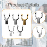 Maxbell 5Pcs Clothes Pole Forks Sturdy Aluminium Alloy Closet Pole Replacement Hooks