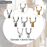 Maxbell 5Pcs Clothes Pole Forks Sturdy Aluminium Alloy Closet Pole Replacement Hooks