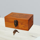 Wooden Keepsake Box Compact Antique Design Multipurpose Jewelry Box for Home 21.3x14x10cm