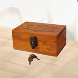 Wooden Keepsake Box Compact Antique Design Multipurpose Jewelry Box for Home 21.3x14x10cm