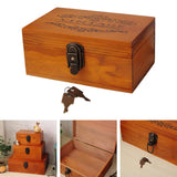 Wooden Keepsake Box Compact Antique Design Multipurpose Jewelry Box for Home 21.3x14x10cm