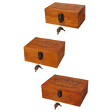 Wooden Keepsake Box Compact Antique Design Multipurpose Jewelry Box for Home 21.3x14x10cm