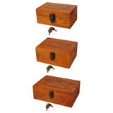 Wooden Keepsake Box Compact Antique Design Multipurpose Jewelry Box for Home 21.3x14x10cm