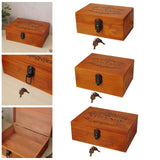 Wooden Keepsake Box Compact Antique Design Multipurpose Jewelry Box for Home 21.3x14x10cm