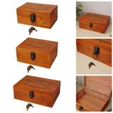 Wooden Keepsake Box Compact Antique Design Multipurpose Jewelry Box for Home 21.3x14x10cm