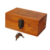 Wooden Keepsake Box Compact Antique Design Multipurpose Jewelry Box for Home 21.3x14x10cm