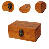 Wooden Keepsake Box Compact Antique Design Multipurpose Jewelry Box for Home 21.3x14x10cm
