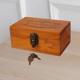 Wooden Keepsake Box Compact Antique Design Multipurpose Jewelry Box for Home 21.3x14x10cm
