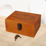 Wooden Keepsake Box Compact Antique Design Multipurpose Jewelry Box for Home 25x19.5x11.7cm
