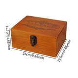 Wooden Keepsake Box Compact Antique Design Multipurpose Jewelry Box for Home 25x19.5x11.7cm