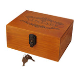 Wooden Keepsake Box Compact Antique Design Multipurpose Jewelry Box for Home 25x19.5x11.7cm