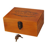 Wooden Keepsake Box Compact Antique Design Multipurpose Jewelry Box for Home 25x19.5x11.7cm