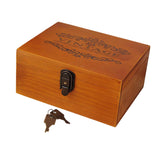 Wooden Keepsake Box Compact Antique Design Multipurpose Jewelry Box for Home 25x19.5x11.7cm
