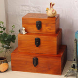 Wooden Keepsake Box Compact Antique Design Multipurpose Jewelry Box for Home 25x19.5x11.7cm