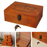 Wooden Keepsake Box Compact Antique Design Multipurpose Jewelry Box for Home 32.2x23.7x12.2cm