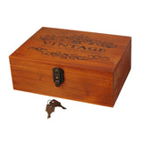 Wooden Keepsake Box Compact Antique Design Multipurpose Jewelry Box for Home 32.2x23.7x12.2cm