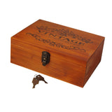 Wooden Keepsake Box Compact Antique Design Multipurpose Jewelry Box for Home 32.2x23.7x12.2cm