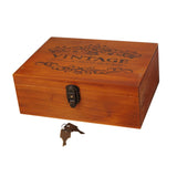 Wooden Keepsake Box Compact Antique Design Multipurpose Jewelry Box for Home 32.2x23.7x12.2cm