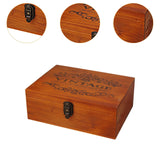 Wooden Keepsake Box Compact Antique Design Multipurpose Jewelry Box for Home 32.2x23.7x12.2cm