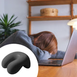 Maxbell Neck Cushion Non Slip Memory Foam for Men Women Desk Sleeping Napping Pillow black