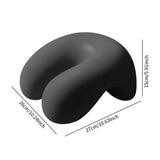 Maxbell Neck Cushion Non Slip Memory Foam for Men Women Desk Sleeping Napping Pillow black