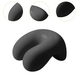 Maxbell Neck Cushion Non Slip Memory Foam for Men Women Desk Sleeping Napping Pillow black