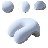 Maxbell Neck Cushion Non Slip Memory Foam for Men Women Desk Sleeping Napping Pillow blue