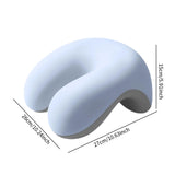 Maxbell Neck Cushion Non Slip Memory Foam for Men Women Desk Sleeping Napping Pillow blue