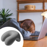 Maxbell Neck Cushion Non Slip Memory Foam for Men Women Desk Sleeping Napping Pillow Light Gray