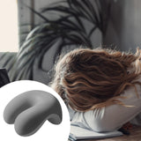 Maxbell Neck Cushion Non Slip Memory Foam for Men Women Desk Sleeping Napping Pillow Light Gray