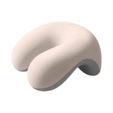 Maxbell Neck Cushion Non Slip Memory Foam for Men Women Desk Sleeping Napping Pillow white